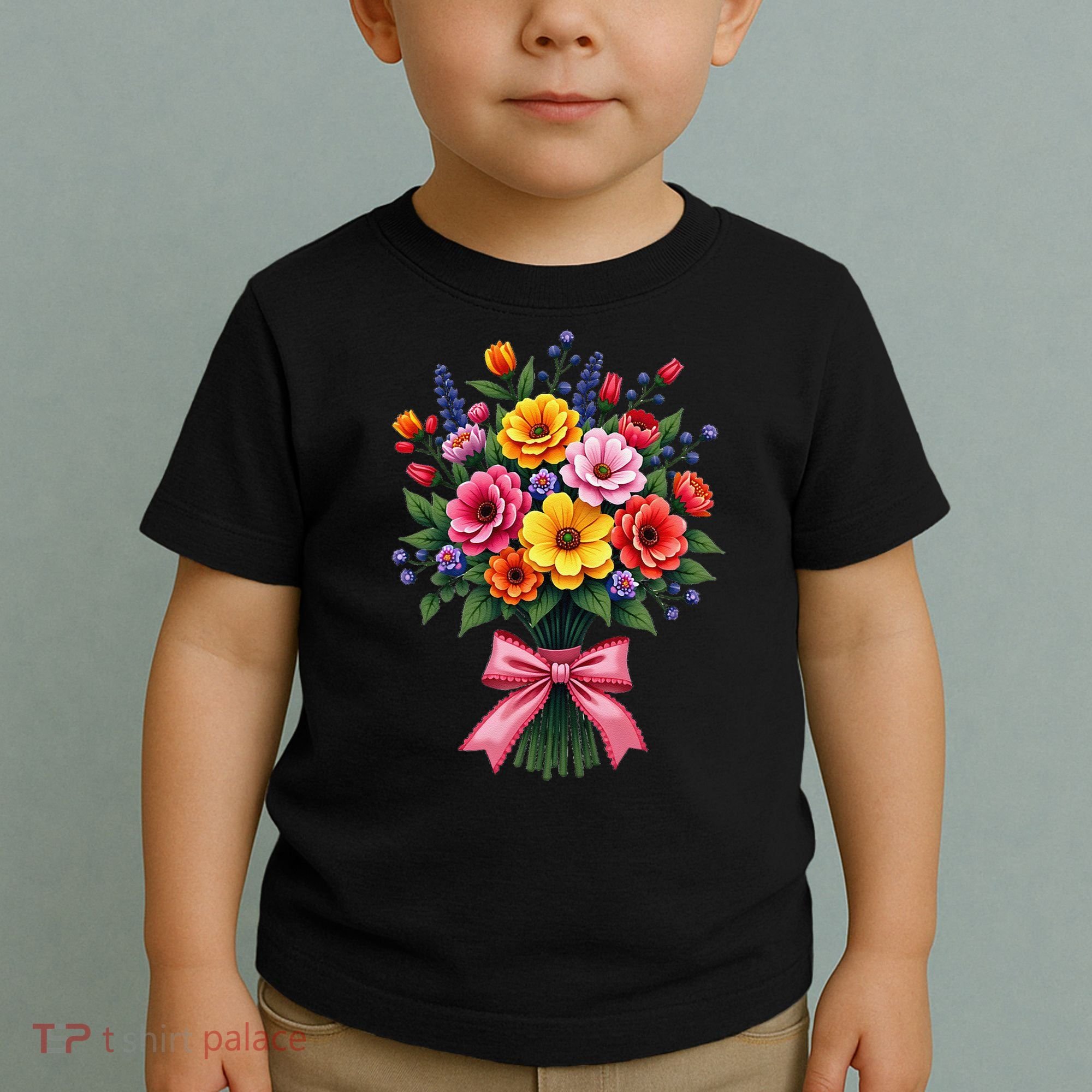 Spring Wildflower Bouquet Floral Arrangement Toddler T-Shirt