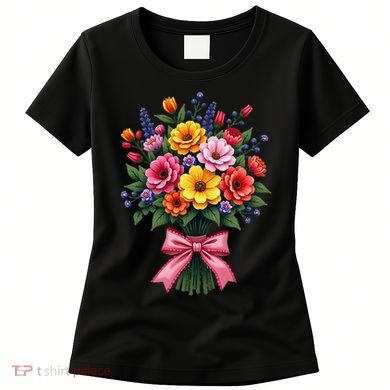 Spring Wildflower Bouquet Floral Arrangement Women's T-Shirt