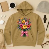 Spring Wildflower Bouquet Floral Arrangement Hoodie thumb 3