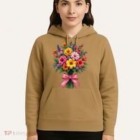 Spring Wildflower Bouquet Floral Arrangement Hoodie thumb 5