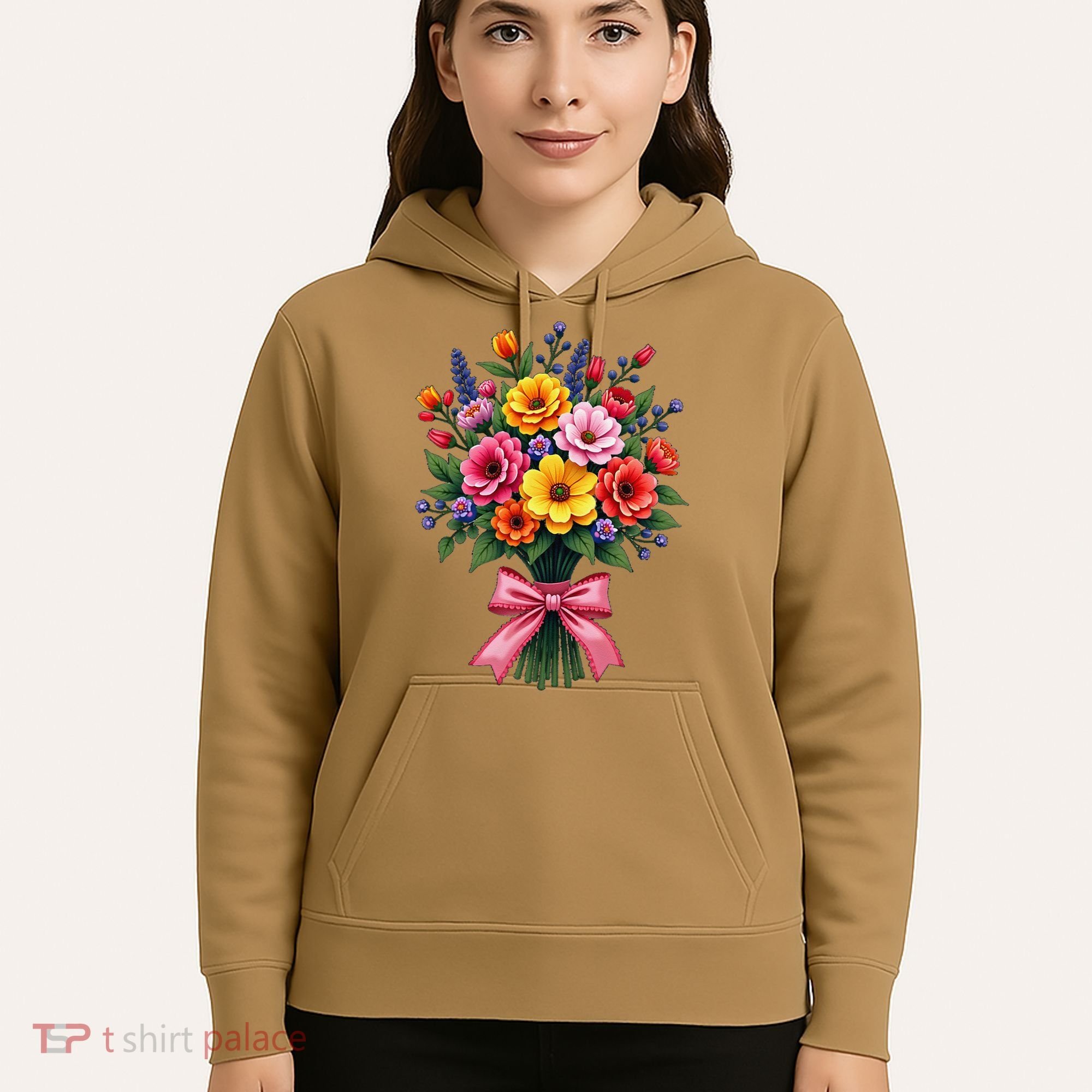 Spring Wildflower Bouquet Floral Arrangement Hoodie