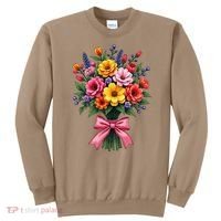 Spring Wildflower Bouquet Floral Arrangement Sweatshirt thumb 0