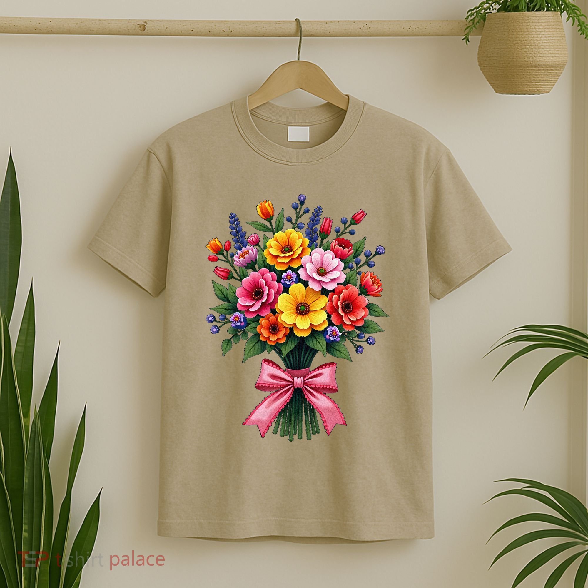 Spring Wildflower Bouquet Floral Arrangement T-Shirt