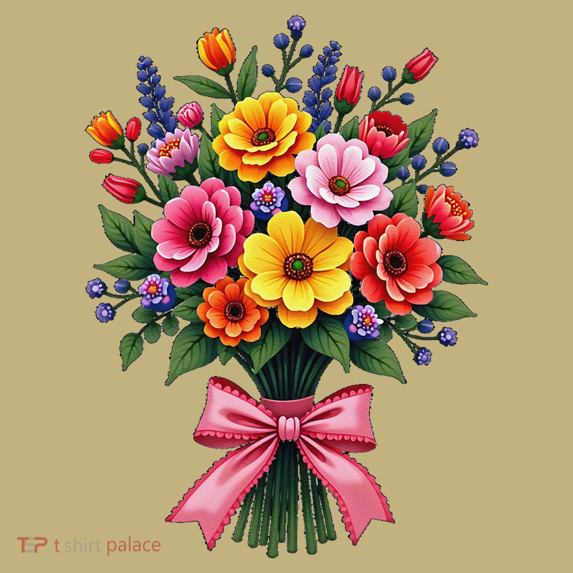 Spring Wildflower Bouquet Floral Arrangement Mousepad