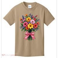 Spring Wildflower Bouquet Floral Arrangement Kids T-Shirt thumb 0