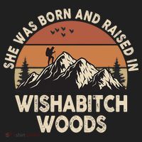 She Was Born And Raised In Wishabitch Woods Funny Retro Saying Tumbler thumb 3
