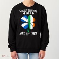 Scottish Wee Bit Irish Scotland St Patricks Day Gifts Flag Women's Sweatshirt thumb 0