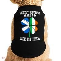 Scottish Wee Bit Irish Scotland St Patricks Day Gifts Flag Doggie Tank thumb 0