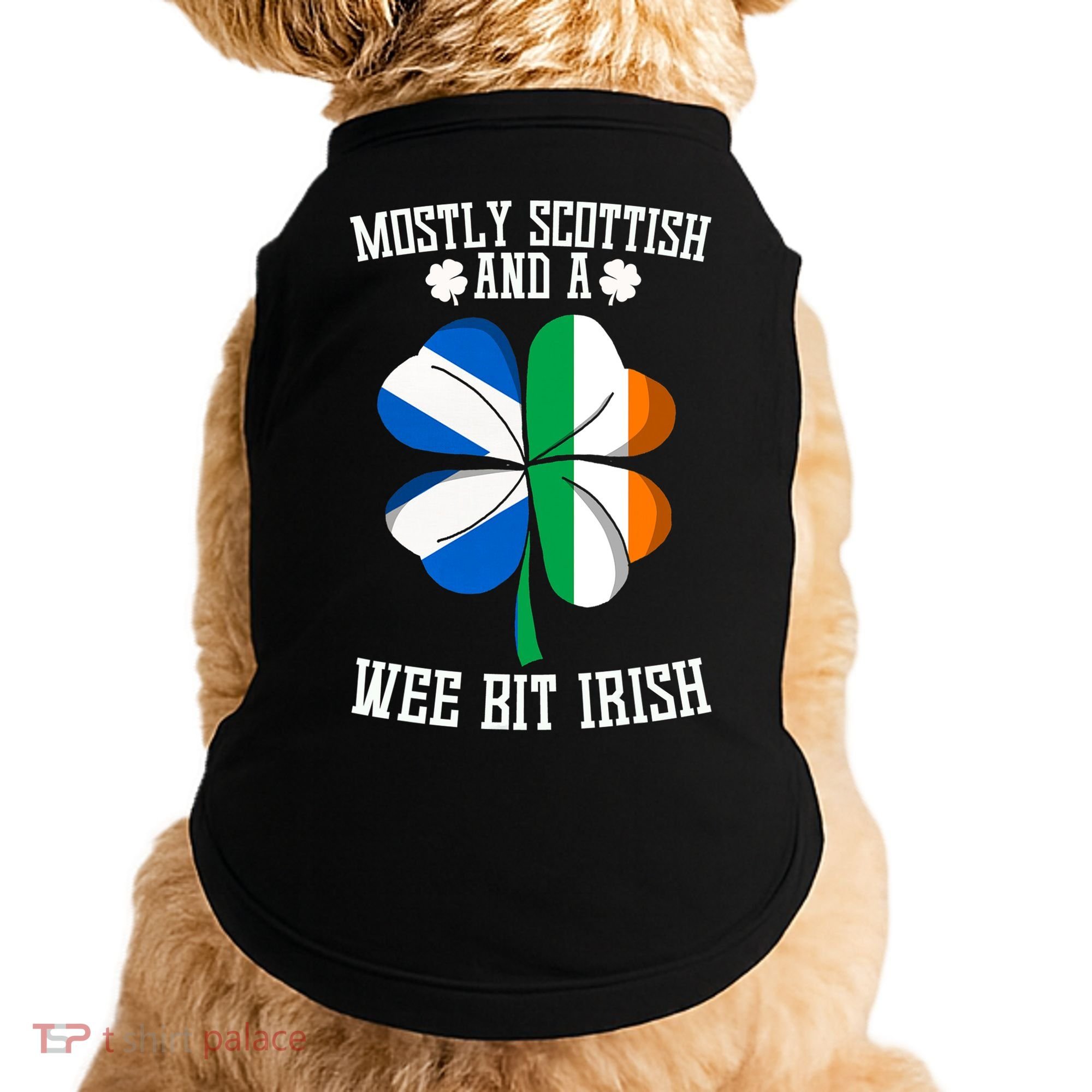 Scottish Wee Bit Irish Scotland St Patricks Day Gifts Flag Doggie Tank