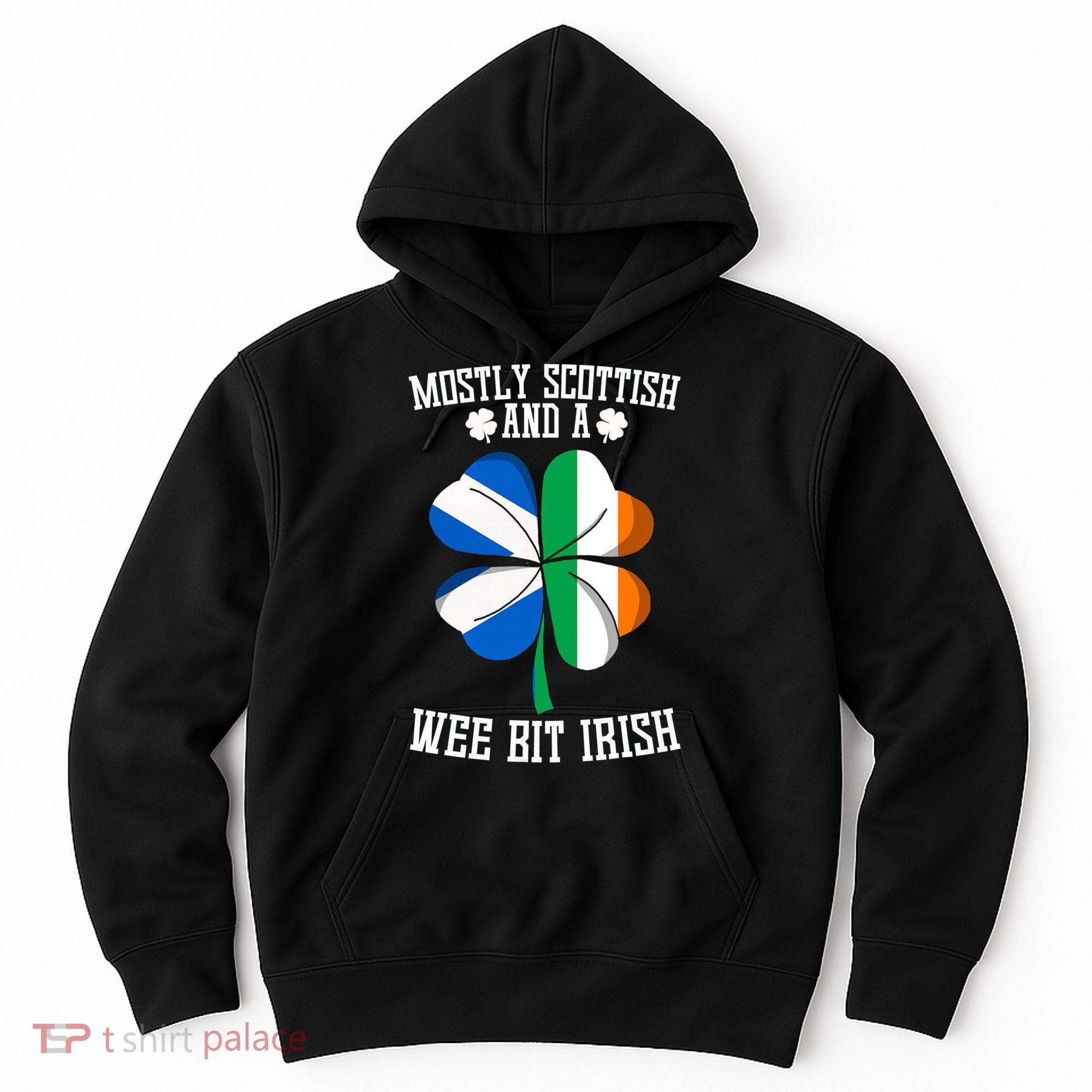 Scottish Wee Bit Irish Scotland St Patricks Day Gifts Flag Hoodie