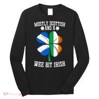 Scottish Wee Bit Irish Scotland St Patricks Day Gifts Flag Long Sleeve Shirt thumb 0
