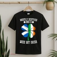 Scottish Wee Bit Irish Scotland St Patricks Day Gifts Flag T-Shirt thumb 2