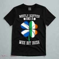 Scottish Wee Bit Irish Scotland St Patricks Day Gifts Flag T-Shirt thumb 5