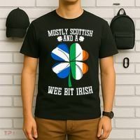Scottish Wee Bit Irish Scotland St Patricks Day Gifts Flag T-Shirt thumb 6