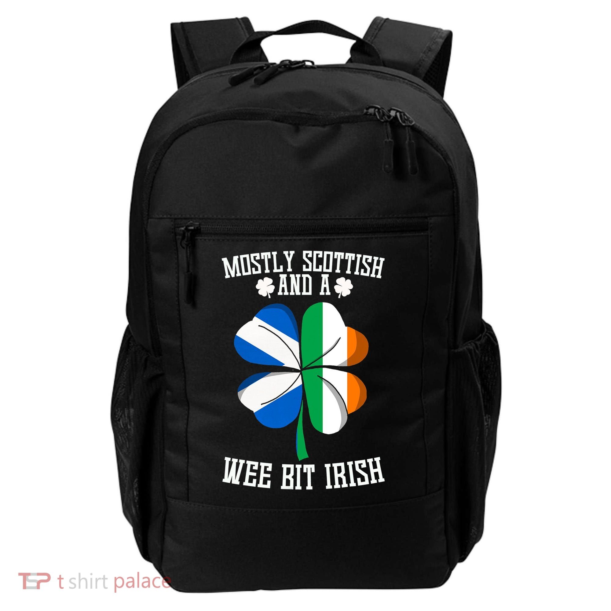Scottish Wee Bit Irish Scotland St Patricks Day Gifts Flag Backpack