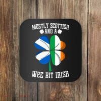 Scottish Wee Bit Irish Scotland St Patricks Day Gifts Flag Coaster thumb 0