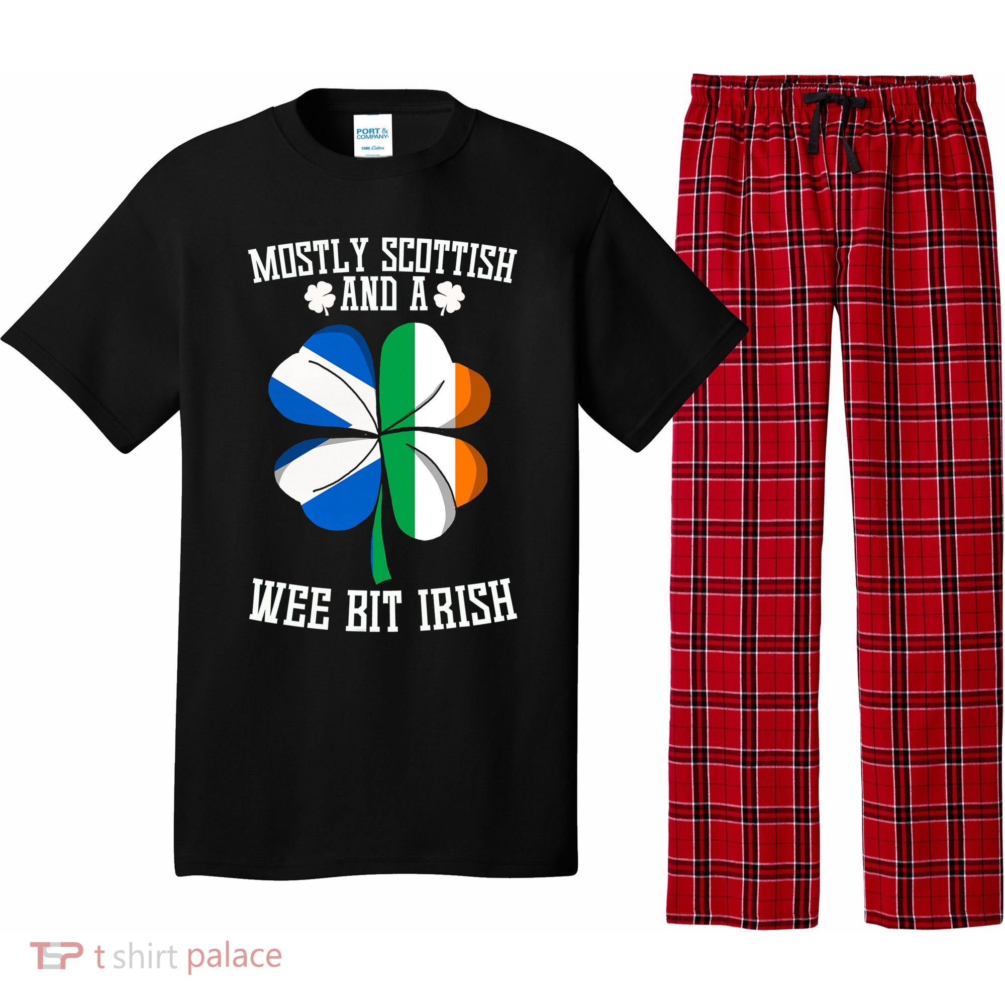 Scottish Wee Bit Irish Scotland St Patricks Day Gifts Flag Pajama Set