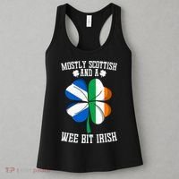 Scottish Wee Bit Irish Scotland St Patricks Day Gifts Flag Women's Tank Top thumb 3