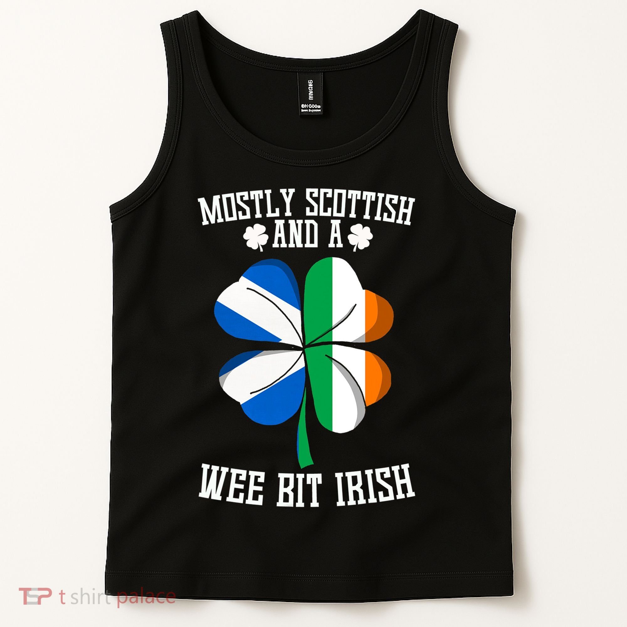 Scottish Wee Bit Irish Scotland St Patricks Day Gifts Flag Tank Top