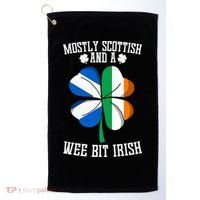 Scottish Wee Bit Irish Scotland St Patricks Day Gifts Flag Golf Towel thumb 0