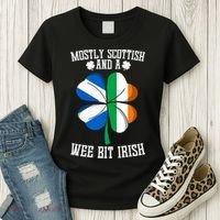 Scottish Wee Bit Irish Scotland St Patricks Day Gifts Flag Women's T-Shirt thumb 3