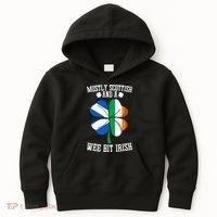 Scottish Wee Bit Irish Scotland St Patricks Day Gifts Flag Kids Hoodie thumb 0