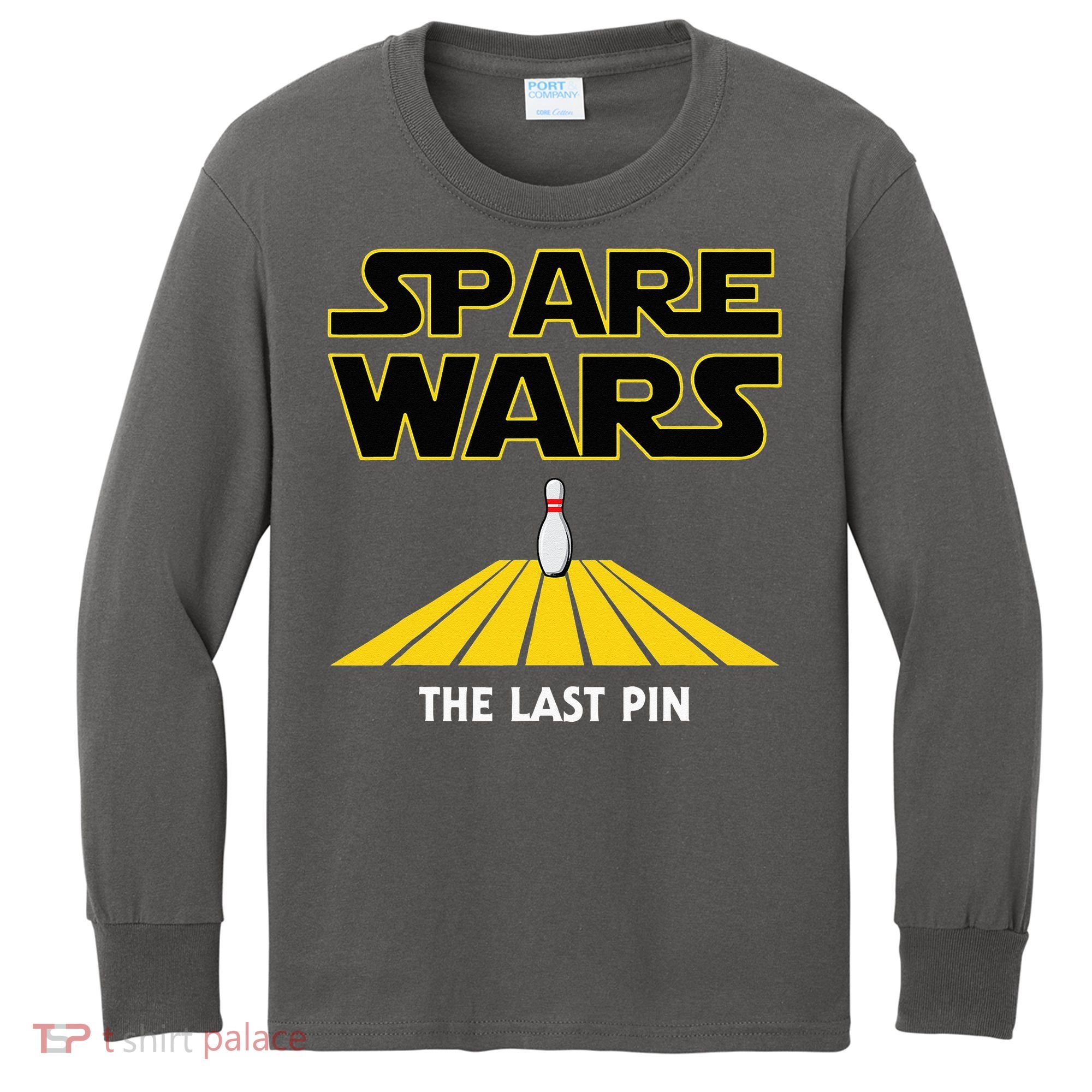 Spare Wars Bowler & Bowling Parody Kids Long Sleeve Shirt
