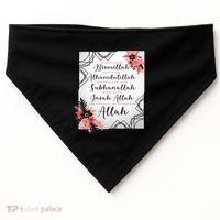 Start With Bismillah And Alhamdulillah Allah Muslim Prayer Cute Gift USA-Made Doggie Bandana thumb 0