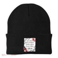 Start With Bismillah And Alhamdulillah Allah Muslim Prayer Cute Gift Beanie thumb 0