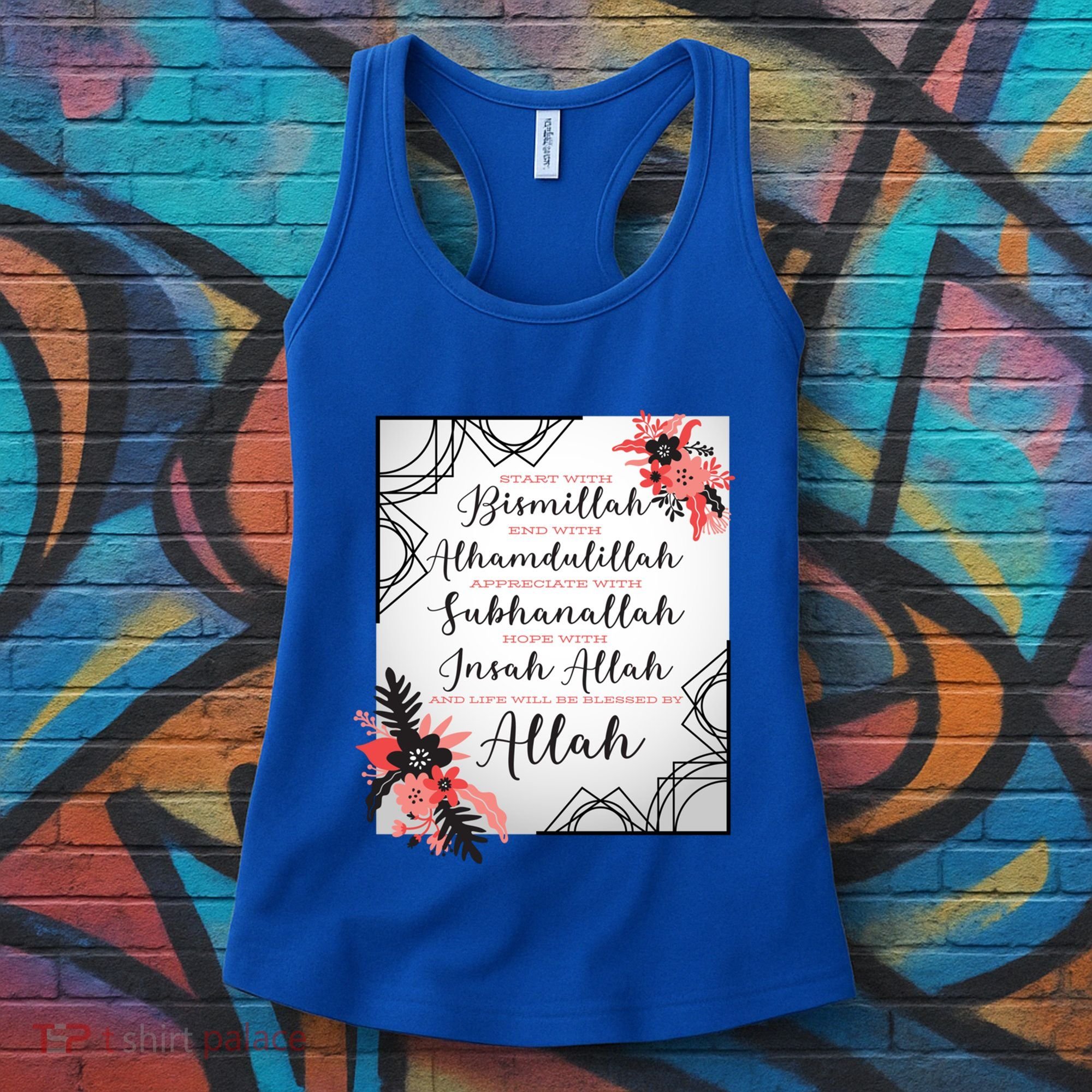 Start With Bismillah And Alhamdulillah Allah Muslim Prayer Cute Gift Women's Tank Top