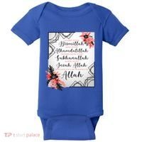 Start With Bismillah And Alhamdulillah Allah Muslim Prayer Cute Gift Baby Bodysuit thumb 0
