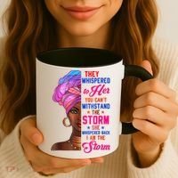 She Whispered Back I Am The Storm Black History Month 31 Coffee Mug thumb 3