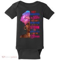 She Whispered Back I Am The Storm Black History Month 31 Baby Bodysuit thumb 0