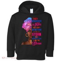 She Whispered Back I Am The Storm Black History Month 31 Toddler Hoodie thumb 0
