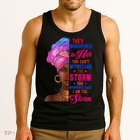 She Whispered Back I Am The Storm Black History Month 31 Tank Top thumb 3