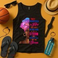 She Whispered Back I Am The Storm Black History Month 31 Tank Top thumb 4