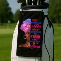 She Whispered Back I Am The Storm Black History Month 31 Golf Towel thumb 2