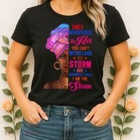 She Whispered Back I Am The Storm Black History Month 31 Women's T-Shirt thumb 2