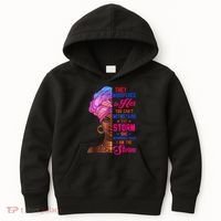 She Whispered Back I Am The Storm Black History Month 31 Kids Hoodie thumb 0