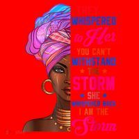 She Whispered Back I Am The Storm Black History Month 31 Santa Hat thumb 1