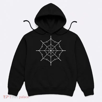 Spider Web Barbed Wire Hoodie