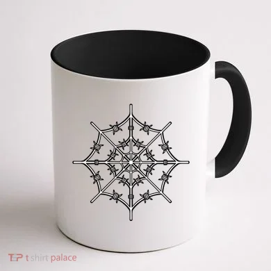 Spider Web Barbed Wire Coffee Mug back
