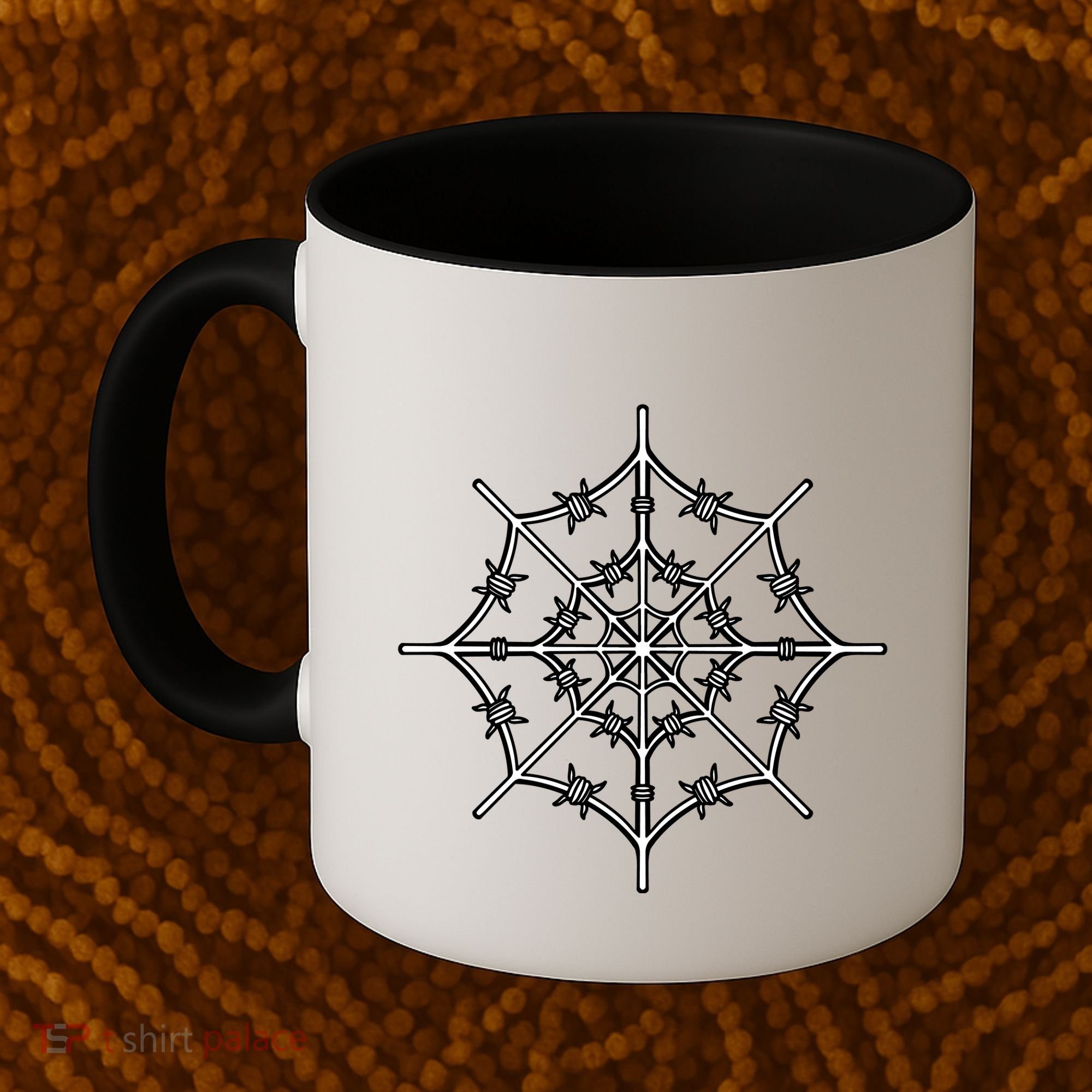 Spider Web Barbed Wire Coffee Mug
