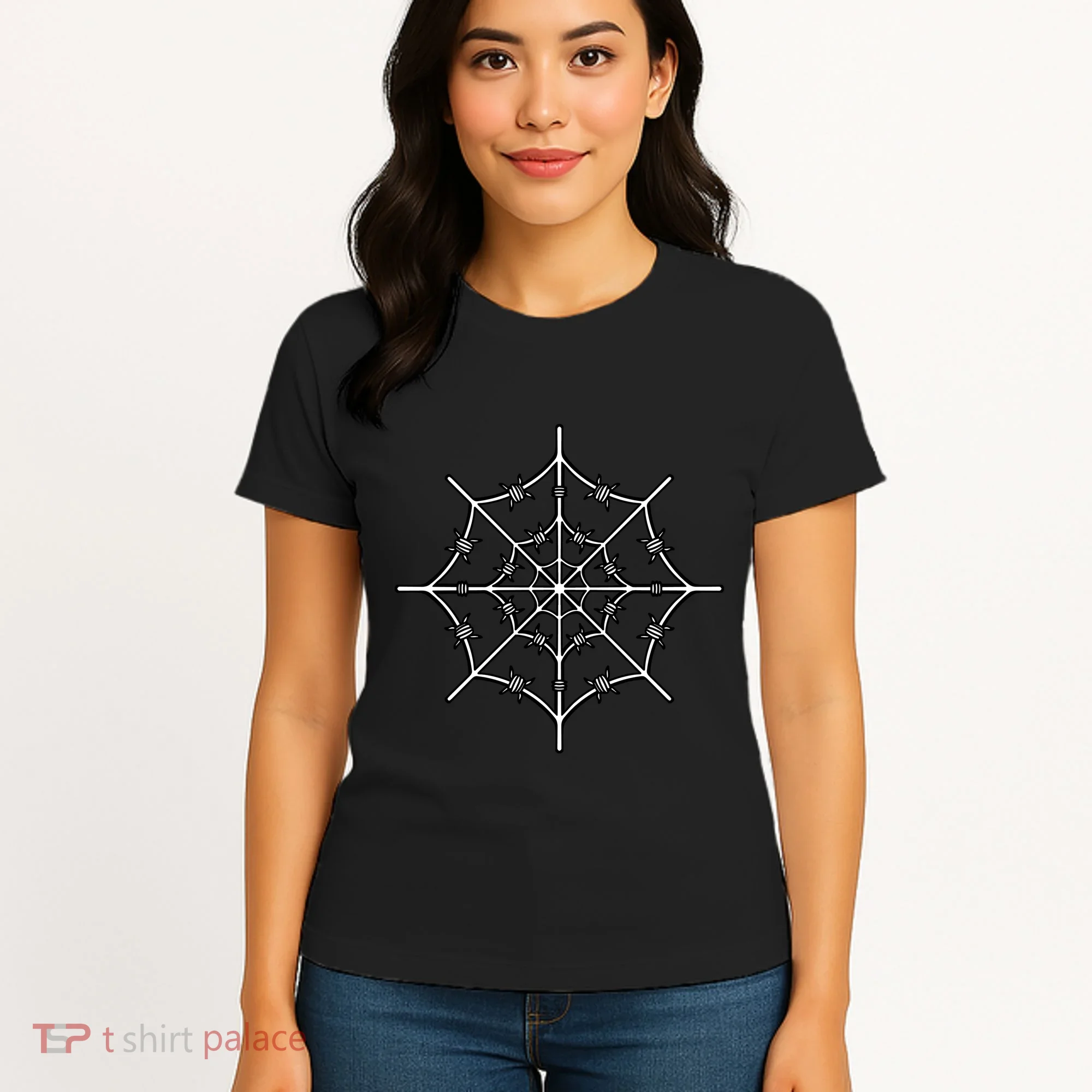 Spider Web Barbed Wire Women's T-Shirt
