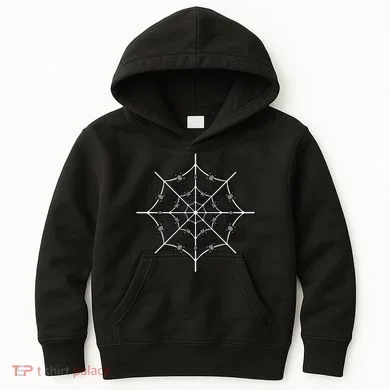 Spider Web Barbed Wire Kids Hoodie
