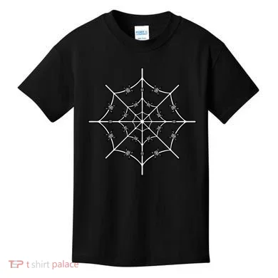 Spider Web Barbed Wire Kids T-Shirt