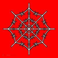 Spider Web Barbed Wire Santa Hat thumb 1