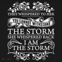 She Whispered Back I Am The Storm Motivational Gift Doggie Tank thumb 4