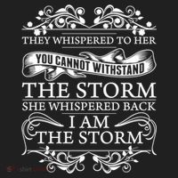 She Whispered Back I Am The Storm Motivational Gift Beanie thumb 2
