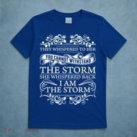 She Whispered Back I Am The Storm Motivational Gift T-Shirt thumb 5